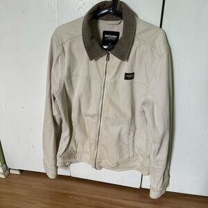 Hollister Cream Bomber Jacket Varsity Style